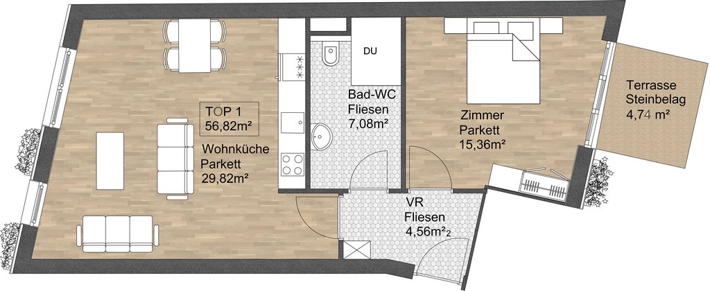 Oberlaa – Neubauwohnungen mit Thermenblick nahe U1 in Wien Bild 10